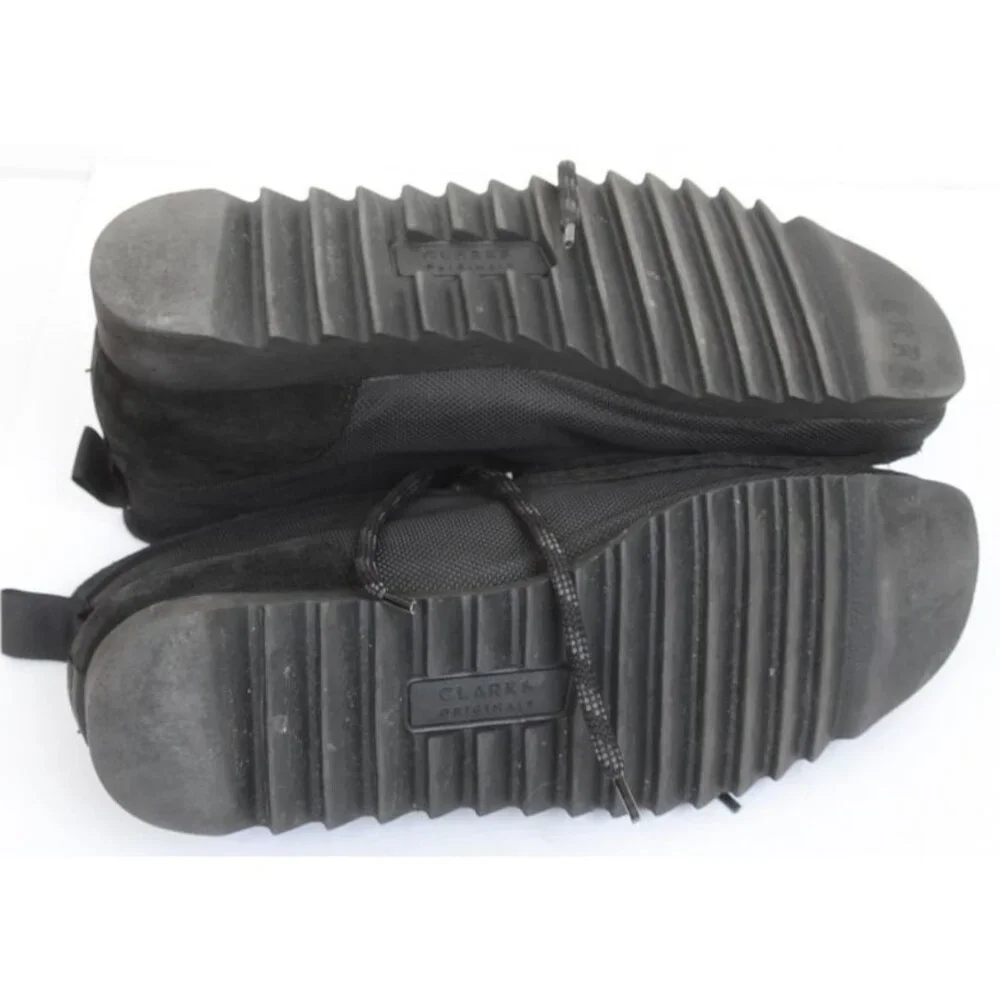Men's Clarks Original Wallabee FTRE Black Leather Chukka Boot Size 11.5